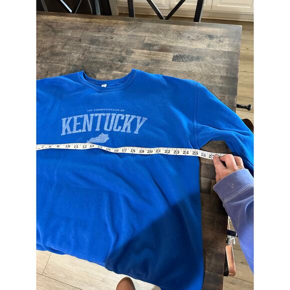 Vintage 1990’s Crew Neck Kentucky The Commenwealth Sweatshirt  Blue White XL - Picture 5 of 10